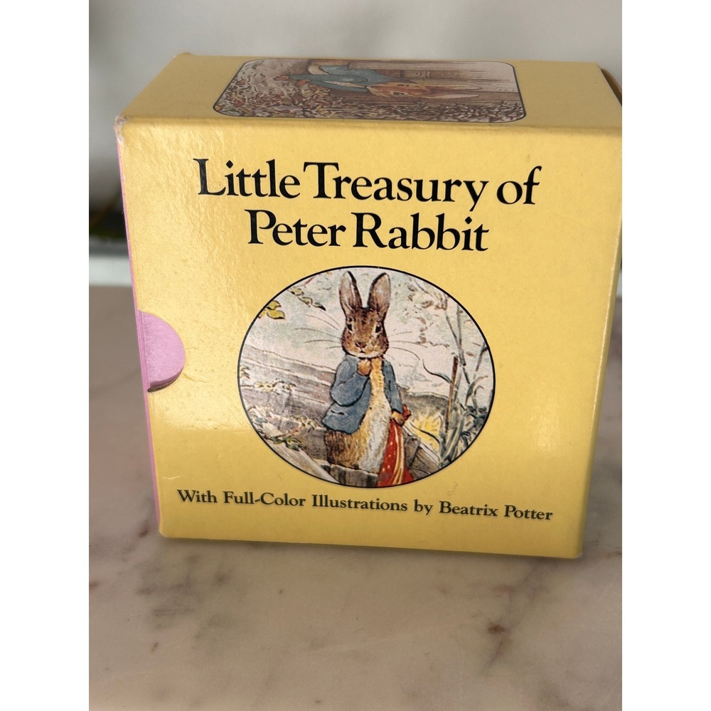 Vintage 1983 Little Treasury of Peter Rabbit 6 Board Book Set Beatrix Potter